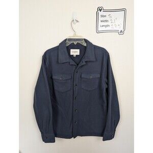 NEW Goodfellow & Co Men's Long Sleeve Fleece Shirt Jacket Dark Blue Small